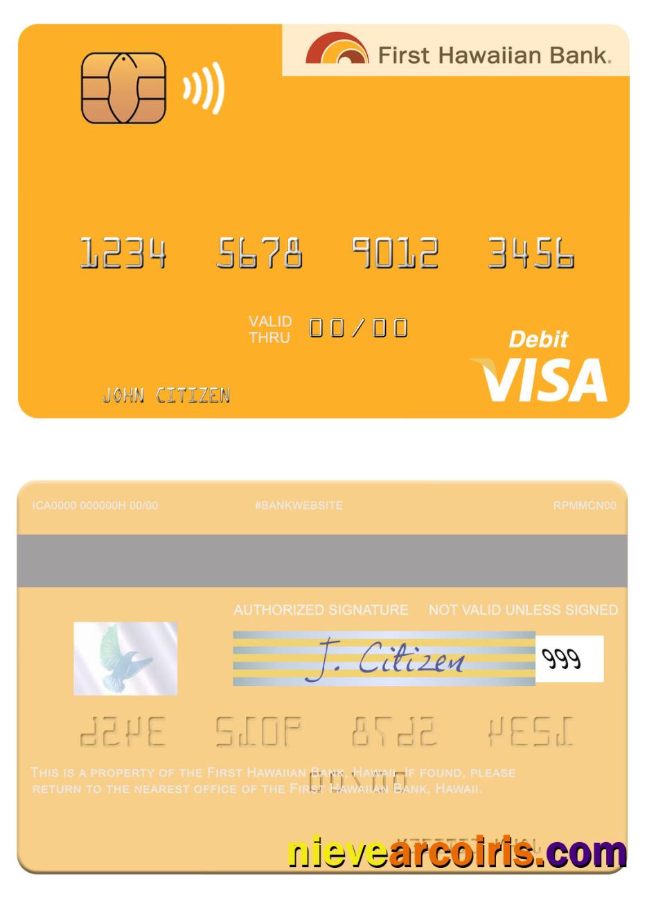 Hawaii First Hawaiian Bank visa debit card